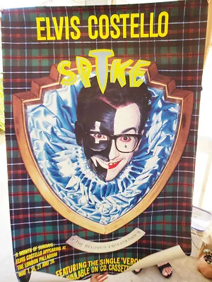 Elvis Costello Spike Rock Music Poster 1989 Large Vintage 40 X 60 Rare • $150