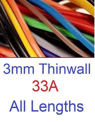  3.0mm Auto Cable 12/24v Thinwall Car Boat Van Vehicle Wire 33 Amp Upto 50m • £3.49