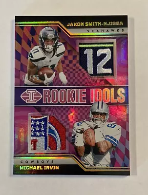 2023 Illusions Jaxon Smith Njigba & Michael Irvin Gold Rookie Idols Patch #14/25 • $26