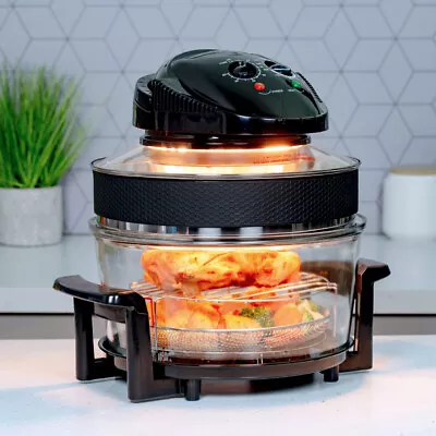 Quest Large Halogen Convection Air Fryer Oven With Extender Ring & Timer / 17L • £39.99