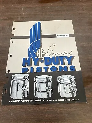 Rare 1951 Hy-duty Pistons Catalog Parts List Manual Gm Mopar Ford Hotrod Gasser • $29.99