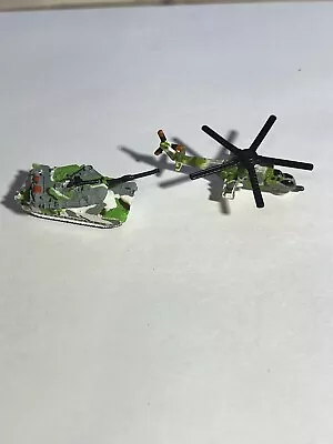 LGTI Galoob Micro Machines M1A1 Abrams Tank And MI-24 Hind Green And White • $19