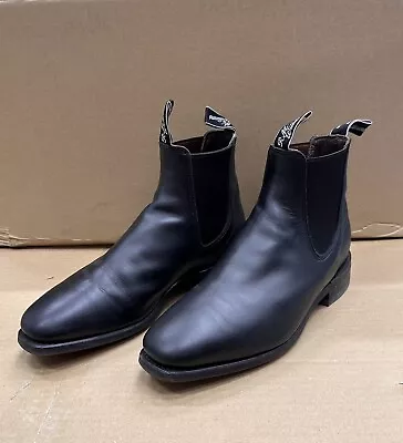 RM Williams Comfort Craftsman Black Leather Boots Uk 7 HCF  • $450