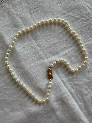 MIKIMOTO 16” Pearl Necklace 18K Gold With 4 Additional Pearls • $1150