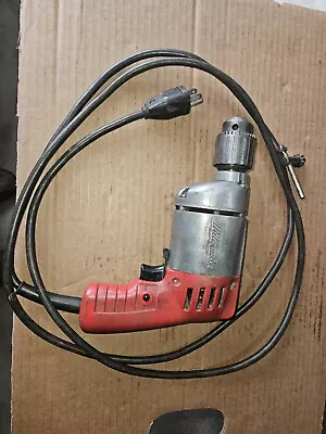 Milwaukee 0228-1 Hole Shooter 3/8  Electric Corded Drill W/ Chuck Key Used Works • $39.95