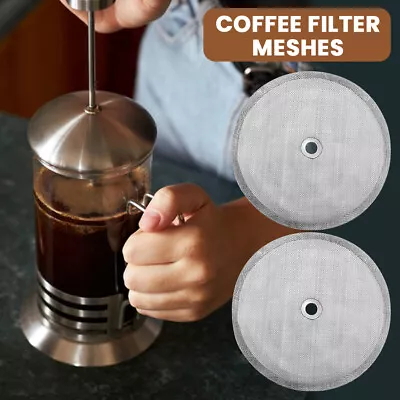 Cafetiere Filter Mesh Washable Stainless Steel For French Press Convenient • £3.67