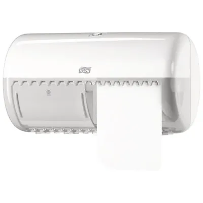 $19 • Buy Tork T4 Twin Toilet Paper Roll Dispenser White Container Canister Tissue Holder