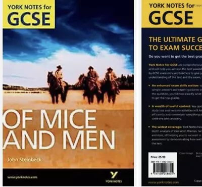 Of Mice And Men: York Notes For GCSE (Grades A*-G) By Martin Stephen (Paperback • £4.60