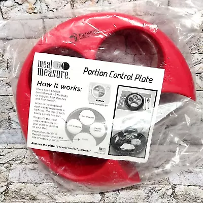 Meal Measure Portion Control Plate For Healthy Eating *Red *New • $7.75
