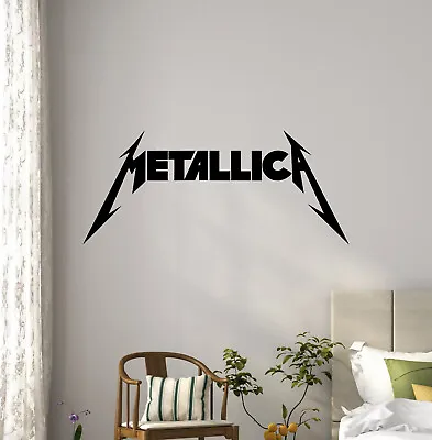 Metallica Wall Decal 40x17  Vinyl Sticker Rocker Wall Art Decor Logo Sign 1168 • £28.90