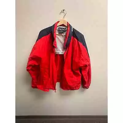 Vintage Nautica Red Sailing Jacket/Coat Size XL 100% Cotton • $34.97