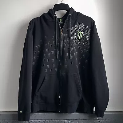 Monster Energy Zip Hoodie Sweatshirt Baggy Oversized Size XL Cyber Grunge Y2K • $79.99
