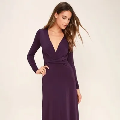 Von Vonni Long Sleeve Victoria Infinity Transformer MIDI Violet Purple Dress • $49