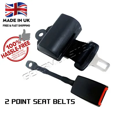 £15.95 • Buy Safety 2 Point Retractable Car Seat Lap Belt Adjustable Kit Universal One Set 