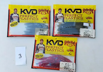 Strike King KVD Perfect Plastics LOT - #3    - 3 Packs • $10