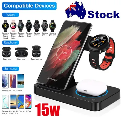 3in1 Wireless Charger Fast Charging Station For Samsung Galaxy Watch 6/5 S24 S23 • $26.99