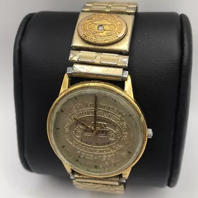 1997 Bulova Accutron 75Th Anniversary State Farm GOLD Emblem￼￼ Watch • $0.99