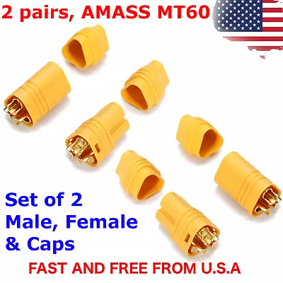 2 Pairs MT60 3.5mm Motor Plug Connector Set For RC Multicopter Quadcopter • $7.99