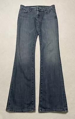 7 For All Mankind Bootcut Jeans Women's 28x33 Regular Fit Dark Wash Blue Denim • $17.95