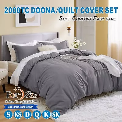 Hotel 2200TC Quilt/Duvet/Doona Cover Set King Single/Double/Queen/King Size Bed • $29.69