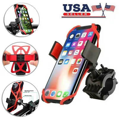 Silicone Motorcycle Bike Handlebar Bicycle For MTB GPS Cell Phone Holder Mount • $4.99