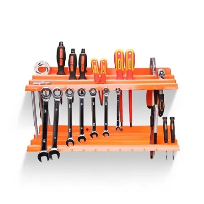 2Pc Wall Mounted Tool Storage Holder Tray Organizer Rack For Wrench Screwdriver • $19.99