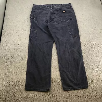 Dickies Carpenter Pants 38x30 Blue Canvas Straight Workwear 46315 • $19.99