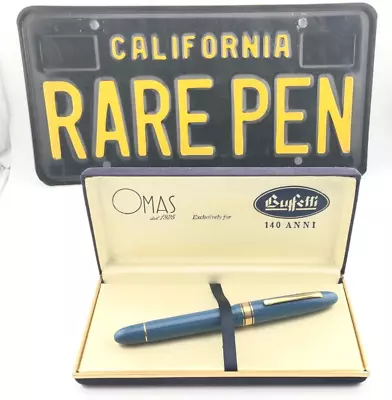 OMAS OGIVA 557 BUFFETTI 140th Anni LE 2600 Blue Fountain Pen 14K Med Nib NEW • $535