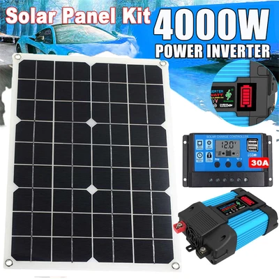 $73.88 • Buy 4000W Solar Panel Complete Kit Power Generator 60A 110/220V Home Grid System New