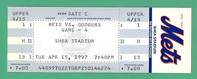 Jackie Robinson Uniform Number Retirement Day Throughout Baseball 4/15/97 Ticket • $89.95