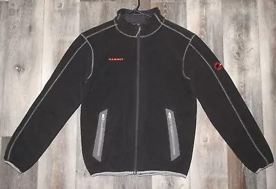 Mammut Fleece Jacket Men's XL Black Full Zip Pockets Hiking Outdoor Pullover • $32.06