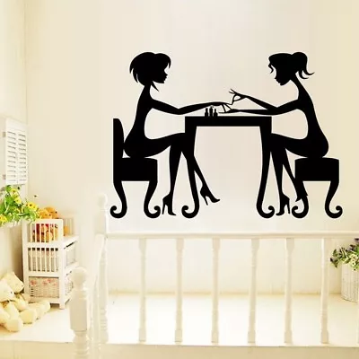 Wall Decals Beauty Hair Salon Nail Art Manicure Vinyl Sticker Home Decor • $4.13