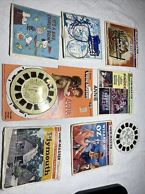 View-Master GAF Lot Of 8 Reel W/Booklet Annie Wizard Of OZ Pinocchio… • $22.50