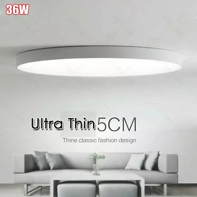 LED Ceiling Light Round Panel Down Lights Bathroom Kitchen Living Room Wall Lamp • £6.92
