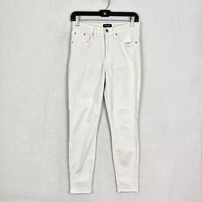 J.Crew Womens Jeans Size 27 High Rise Toothpick White Denim Skinny • $14.95
