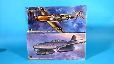 2 Model Kits  Hasegawa Messerschmitt ME262B . Nachtjager & BF109 Galand   1/72 • $31.95