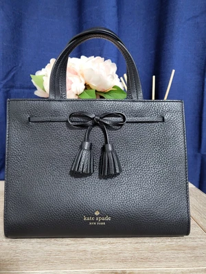 $140 • Buy Authentic Kate Spade Black Crossbody Bag Pebble Leather Top Handle