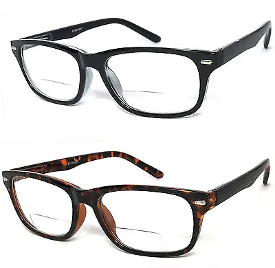 1 Or 2 Pairs Retro Rectangular Frame Mens Womens Bifocal Reading Glasses • $10.99