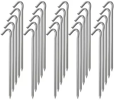 OK5STAR 9 Inch Galvanized Tent Stakes Metal Tent Pegs Heavy Duty Steel Yard 25 • $22.62