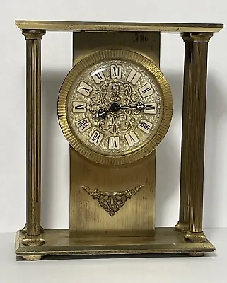 UTI Brass Alarm Clock 8 Days Period Rare Made In France Vintage Antique • $64