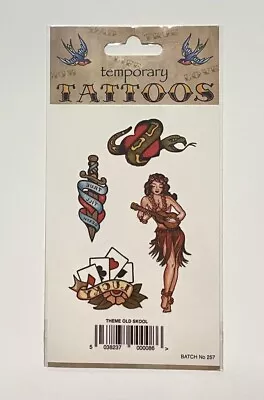 Temporary Tattoos  Festival Fancy Dress Punk 70's Pirate Sailor Fine Line • £3