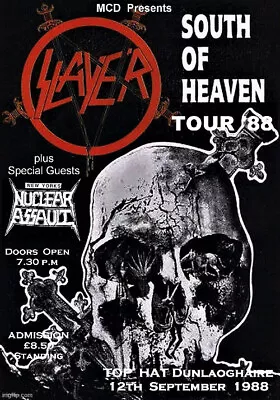Slayer Concert Poster 11 X 17 NEW !  FREE USA Shipping ! • $20