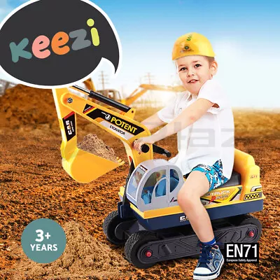 Keezi Kids Sandpit Toys Ride On Car Digger Bulldozer Excavator Pretend Play • $56.95