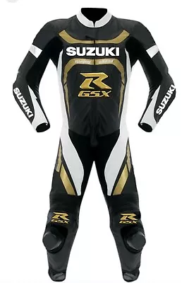 Suzuki Gxsr Racing 1 Piece Motorcycle Moto Gp Biker Leather Suit • $273.52