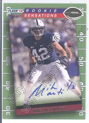 Michael Mauti Rc Rookie Draft Auto Autograph Penn State Psu College 2013 • $4.09