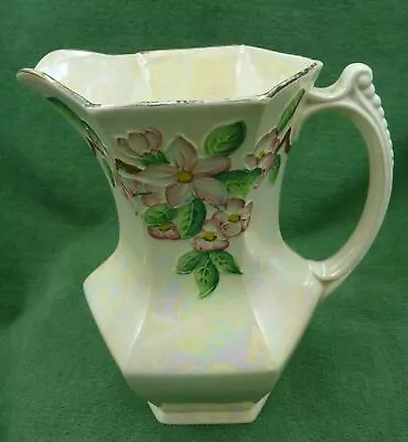 Vintage Maling Ware Floral Lustre Jug / Pitcher - Ringtons Tea Newcastle - 7.75  • £12.99