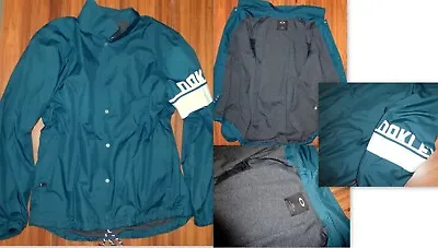 Mens Oakley Coaches Style Windbreaker Jacket Snap Up Sea Green Reg Fit Size Xl • $34.99