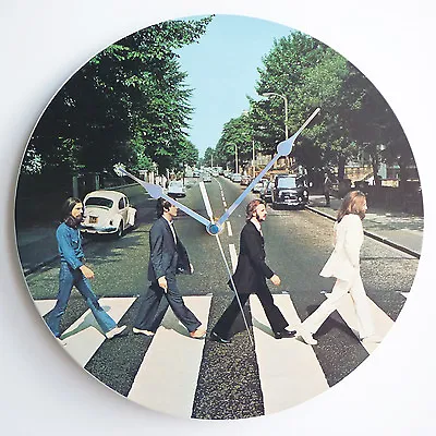 Abbey Road Album Art - The Beatles 12  LP Vinyl Record Wall Clock Canvas • £22.99