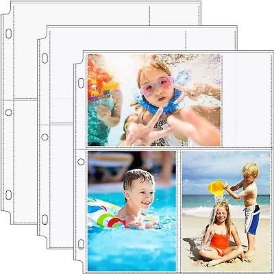 Photo Sleeves For 3 Ring Binder - (4x6 30 Pack) For 180 Photos Archival Photo • $9.98