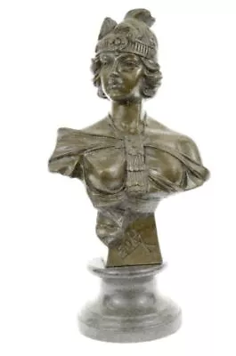 Real 100% Bronze Sculpture Zora By Emmanuel Villanis Hot Cast Marble Base Statue • $179.50